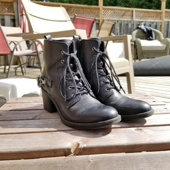 Black Combat Ankle Boots - Picture 2 of 6